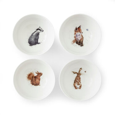 Wrendale Designs Deep Bowls S/4 Assorted. (Badger, Hare, Squirrel, Fox) Wrendale Designs Deep Bowls S/4 Assorted. (Badger, Hare, Squirrel, Fox)